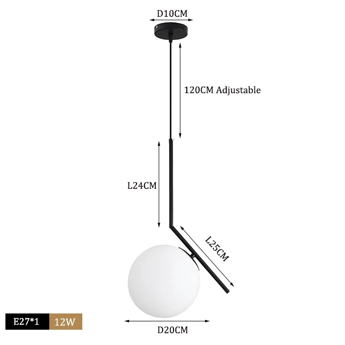 Nordic Glass Ball Pendant
