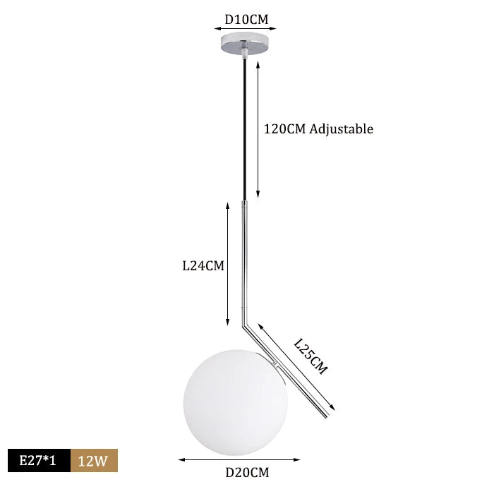 Nordic Glass Ball Pendant