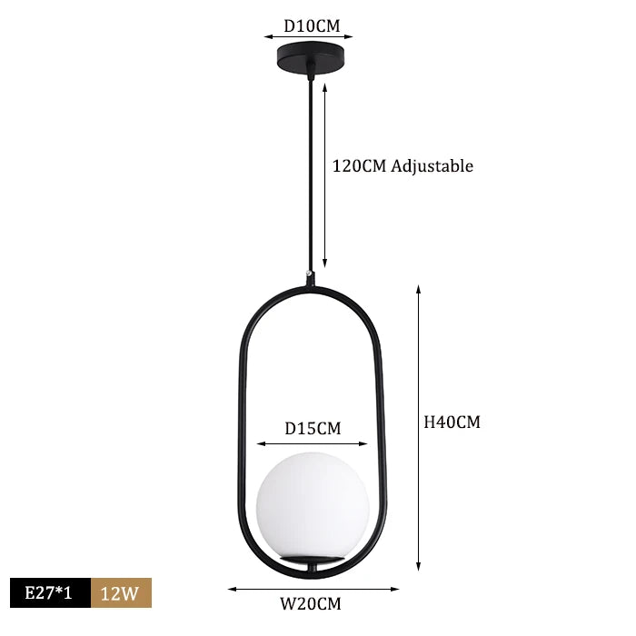 Nordic Glass Ball Pendant