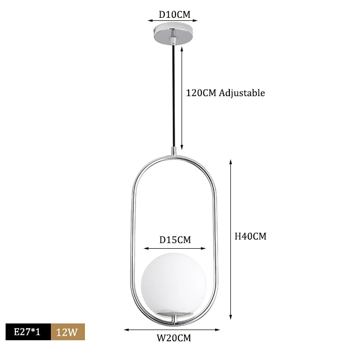 Nordic Glass Ball Pendant