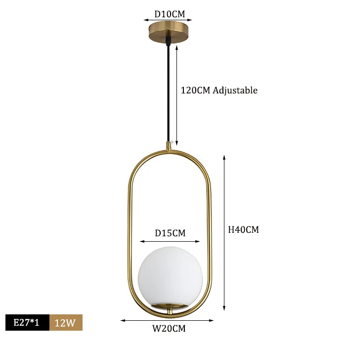 Nordic Glass Ball Pendant