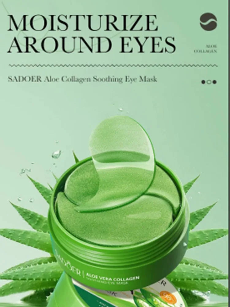 60Pcs Aloe Vera Collagen Eye Mask