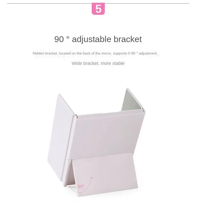 Foldable Triple-Panel LED Make Up Mirror