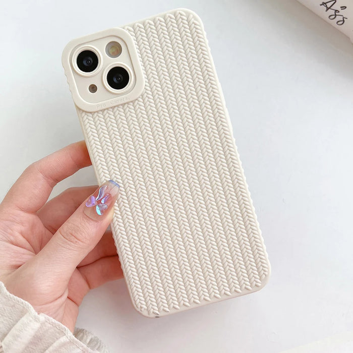 Woven Pattern Phone Case For iPhone