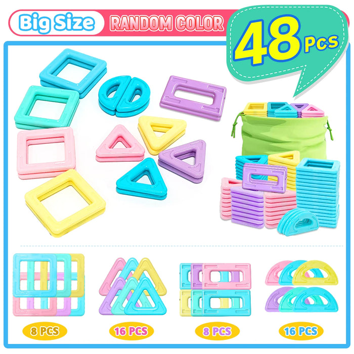 Creative Magnetic Tiles Building